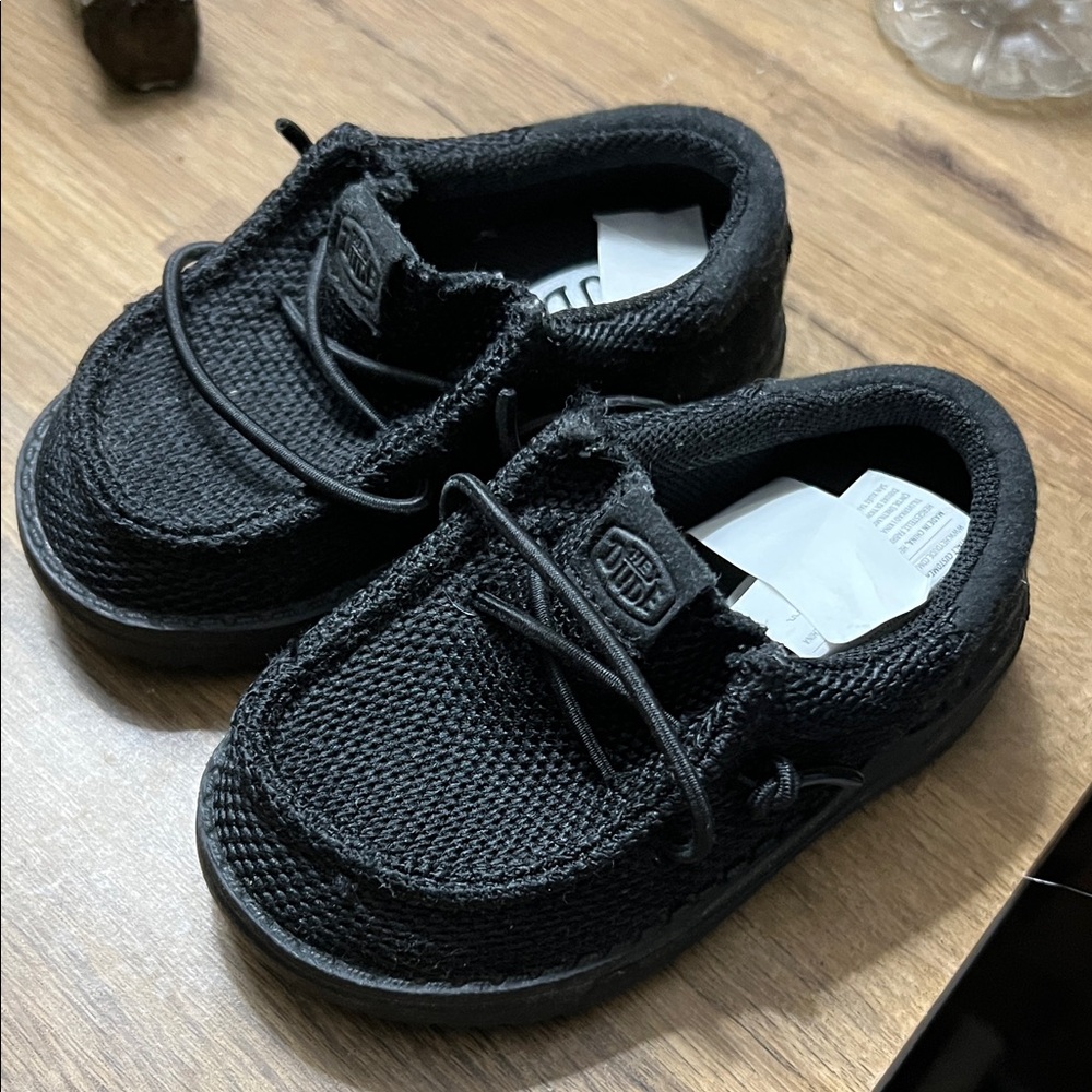 Hey Dude Kids Classic Black Moccasins